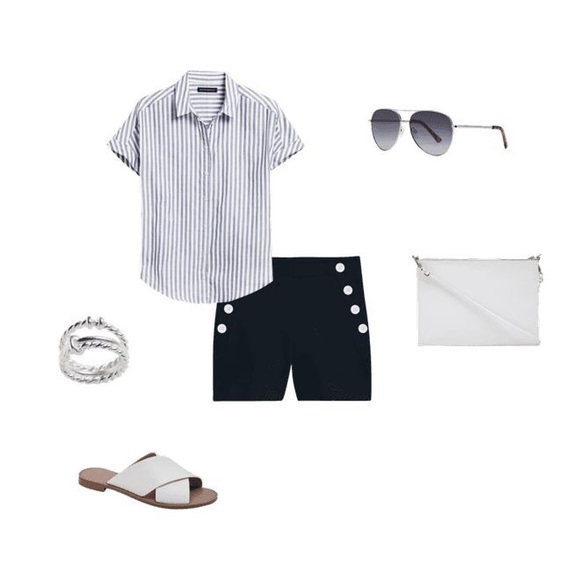 NWT Banana Republic Cotton Roll-Cuff Shirt - Picture 6 of 6